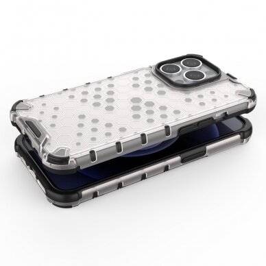 Dėklas Honeycomb Case iPhone 13 Pro juodas 3