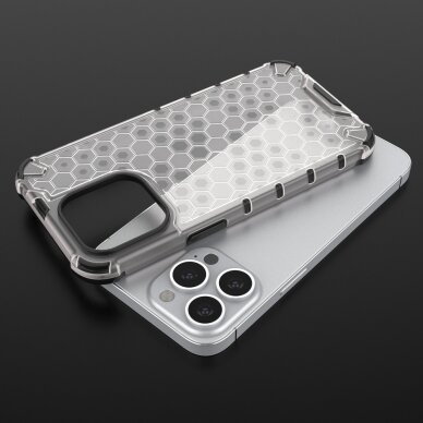 Dėklas Honeycomb Case iPhone 13 Pro juodas 8
