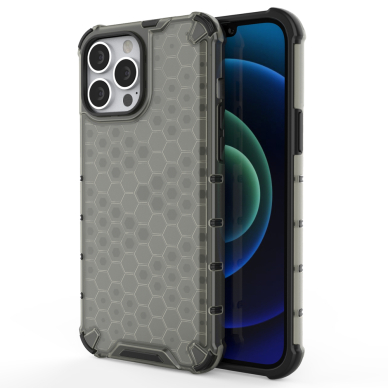 Dėklas Honeycomb Case iPhone 13 Pro Max juodas Dėklas Honeycomb Case iPhone 13 Pro Max juodas