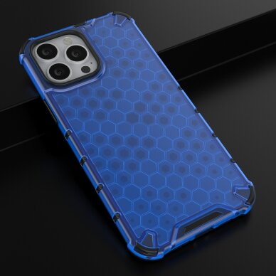 Dėklas Honeycomb Case iPhone 13 Pro Max mėlynas 13 Dėklas Honeycomb Case iPhone 13 Pro Max mėlynas 13