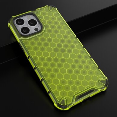 Dėklas Honeycomb Case iPhone 13 Pro Max žalias 13