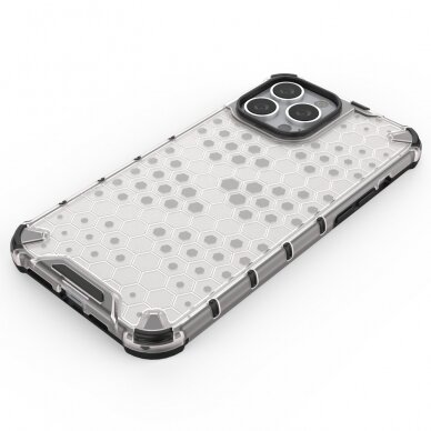Dėklas Honeycomb Case armor cover with TPU Bumper iPhone 13 Pro Max Raudonas 4