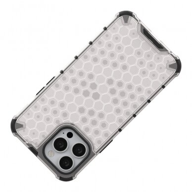 Dėklas Honeycomb Case armor cover with TPU Bumper iPhone 13 Pro Max Raudonas 6