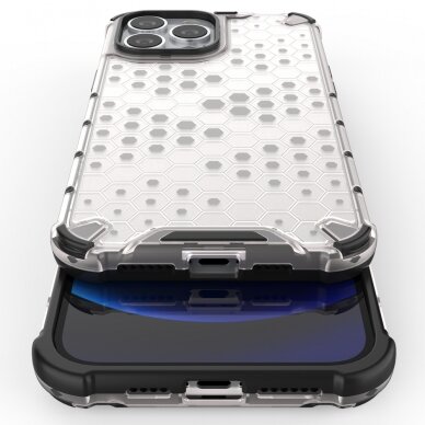 Dėklas Honeycomb Case armor cover with TPU Bumper iPhone 13 Pro Max Raudonas 9