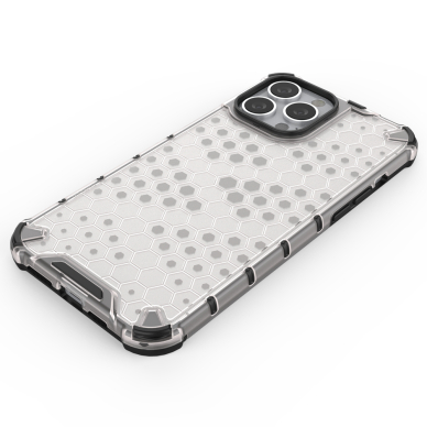 Dėklas Honeycomb Case armor cover with TPU Bumper iPhone 13 Pro Max Permatomas 4 Dėklas Honeycomb Case armor cover with TPU Bumper iPhone 13 Pro Max Permatomas 4