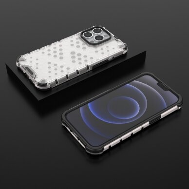 Dėklas Honeycomb Case iPhone 13 Pro permatomas 12