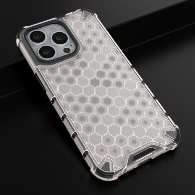Dėklas Honeycomb Case iPhone 13 Pro permatomas 13