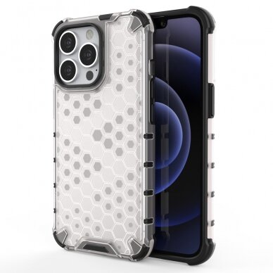 Dėklas Honeycomb Case iPhone 13 Pro permatomas