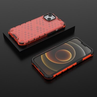 Dėklas Honeycomb Case iPhone 13 raudonas 12