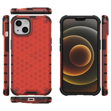 Dėklas Honeycomb Case iPhone 13 raudonas 1