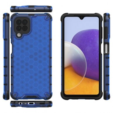 Dėklas Honeycomb Case Samsung Galaxy A22 4G mėlynas 1