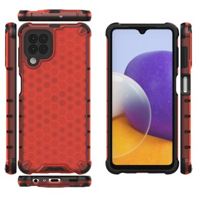 Dėklas Honeycomb Case Samsung Galaxy A22 4G raudonas 1