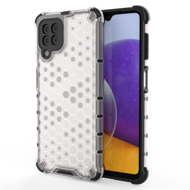 Dėklas Honeycomb Case armor cover with TPU Bumper Samsung Galaxy A22 4G Skaidrus Dėklas Honeycomb Case armor cover with TPU Bumper Samsung Galaxy A22 4G Skaidrus