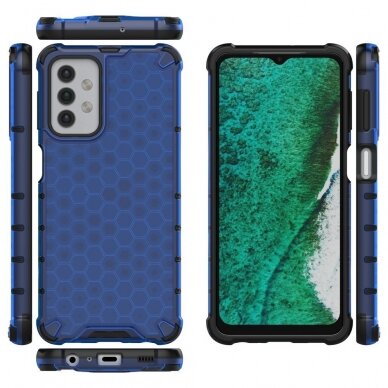 Plastikinis dėklas Honeycomb Case TPU Samsung Galaxy A32 5G Tamsiai mėlynas 1