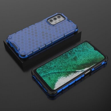 Plastikinis dėklas Honeycomb Case TPU Samsung Galaxy A32 5G Tamsiai mėlynas 2