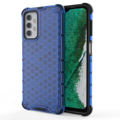 Plastikinis dėklas Honeycomb Case TPU Samsung Galaxy A32 5G Tamsiai mėlynas