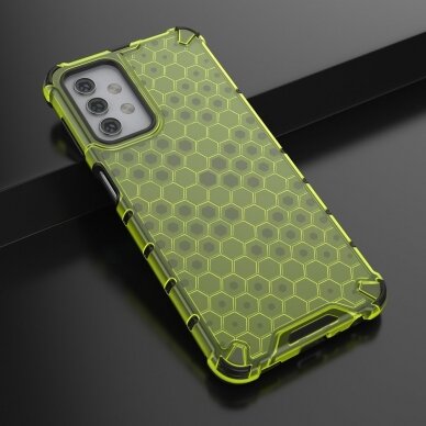 Plastikinis dėklas Honeycomb Case Samsung Galaxy A32 5G žalias 3