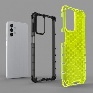 Plastikinis dėklas Honeycomb Case Samsung Galaxy A32 5G žalias 7