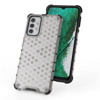 Plastikinis dėklas Honeycomb Case Samsung Galaxy A32 5G žalias 9