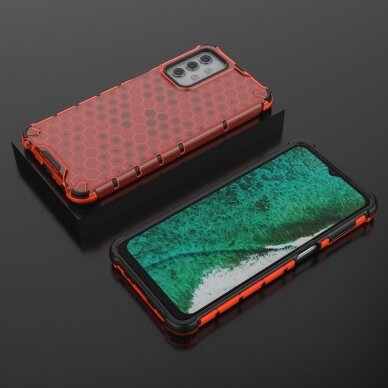 Plastikinis dėklas Honeycomb Case Samsung Galaxy A32 5G Raudonas 2