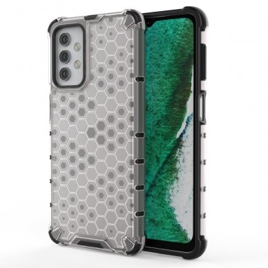 Plastikinis dėklas Honeycomb Case Samsung Galaxy A32 5G Skaidrus
