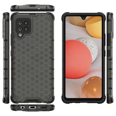 Dėklas Honeycomb Case armor cover with TPU Samsung Galaxy A42 5G juodas 1