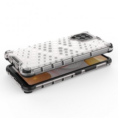 Dėklas Honeycomb Case armor cover with TPU Samsung Galaxy A42 5G permatomas 1
