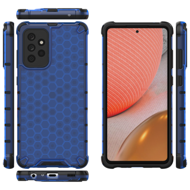 Dėklas Honeycomb Case armor cover with TPU Samsung Galaxy A72 4G Mėlynas 11 Dėklas Honeycomb Case armor cover with TPU Samsung Galaxy A72 4G Mėlynas 11