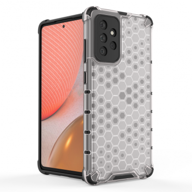 Dėklas Honeycomb Case armor cover with TPU Samsung Galaxy A72 4G Permatomas 1 Dėklas Honeycomb Case armor cover with TPU Samsung Galaxy A72 4G Permatomas 1