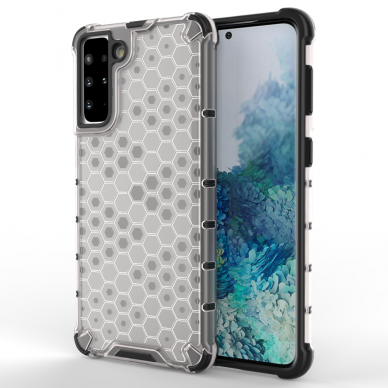Plastikinis dėklas Honeycomb Case Samsung Galaxy S21+ 5G (S21 Plus 5G) Skaidrus Plastikinis dėklas Honeycomb Case Samsung Galaxy S21+ 5G (S21 Plus 5G) Skaidrus