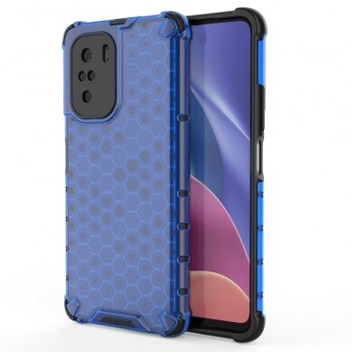 Dėklas Honeycomb Xiaomi Redmi K40 Pro+ / K40 Pro / K40 / Poco F3 Mėlynas Dėklas Honeycomb Xiaomi Redmi K40 Pro+ / K40 Pro / K40 / Poco F3 Mėlynas
