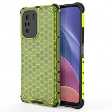 Dėklas Honeycomb Xiaomi Redmi K40 Pro+ / K40 Pro / K40 / Poco F3 Žalias Dėklas Honeycomb Xiaomi Redmi K40 Pro+ / K40 Pro / K40 / Poco F3 Žalias