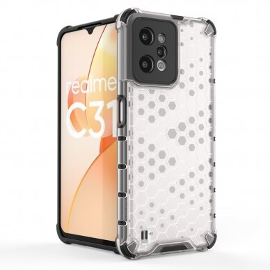 Dėklas Honeycomb case armored Realme C31 Permatomas 1 Dėklas Honeycomb case armored Realme C31 Permatomas 1