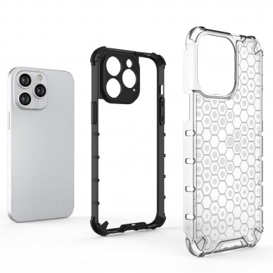 Dėklas Honeycomb iPhone 14 Pro Mėlynas 2 Dėklas Honeycomb iPhone 14 Pro Mėlynas 2