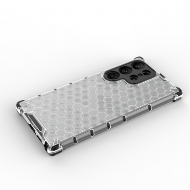 Dėklas Honeycomb Samsung Galaxy S23 Ultra Skaidrus 10
