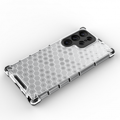 Dėklas Honeycomb Samsung Galaxy S23 Ultra Skaidrus 4