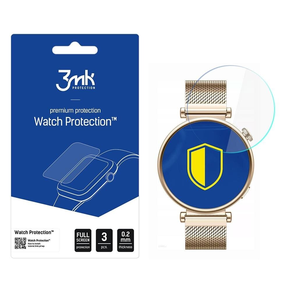 Huawei Watch GT 4 41mm -ekrano apsauga 3mk Watch Protection™ v. FlexibleGlass Lite Huawei Watch GT 4 41mm -ekrano apsauga 3mk Watch Protection™ v. FlexibleGlass Lite