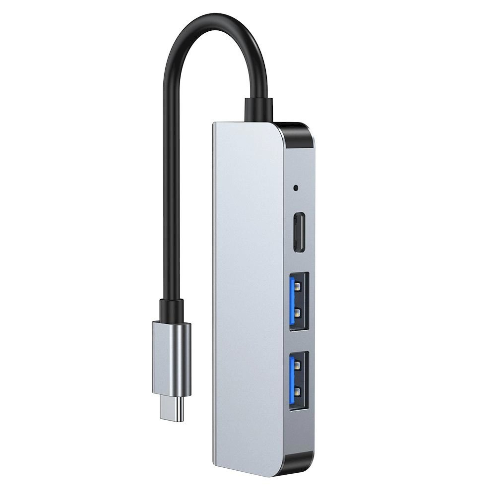 HUB Tech-Protect V2 4in1 USB-C - USB-A 3.0 / USB-A 2.0 / USB-C / HDMI - pilkas 2 HUB Tech-Protect V2 4in1 USB-C - USB-A 3.0 / USB-A 2.0 / USB-C / HDMI - pilkas 2