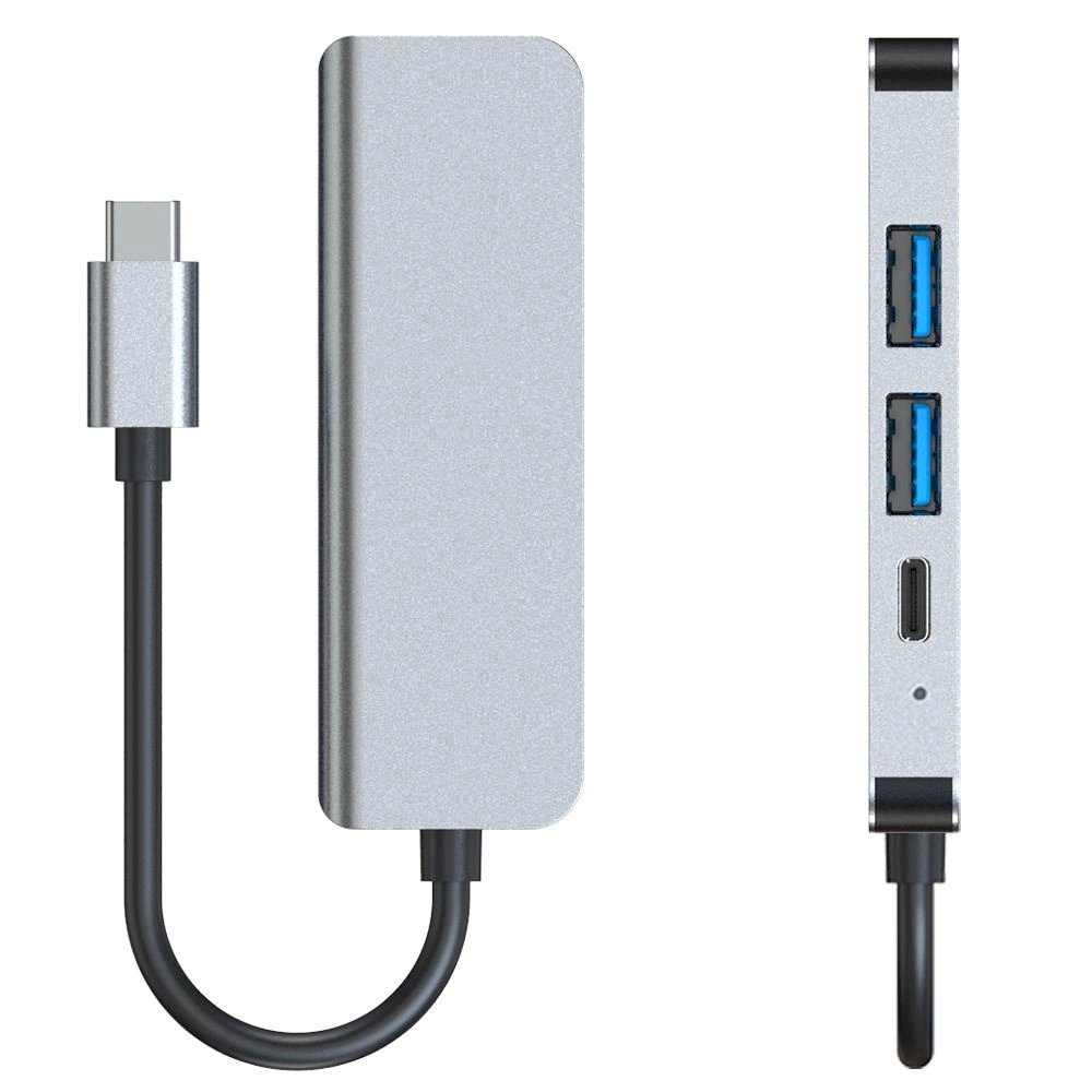 HUB Tech-Protect V2 4in1 USB-C - USB-A 3.0 / USB-A 2.0 / USB-C / HDMI - pilkas 7 HUB Tech-Protect V2 4in1 USB-C - USB-A 3.0 / USB-A 2.0 / USB-C / HDMI - pilkas 7
