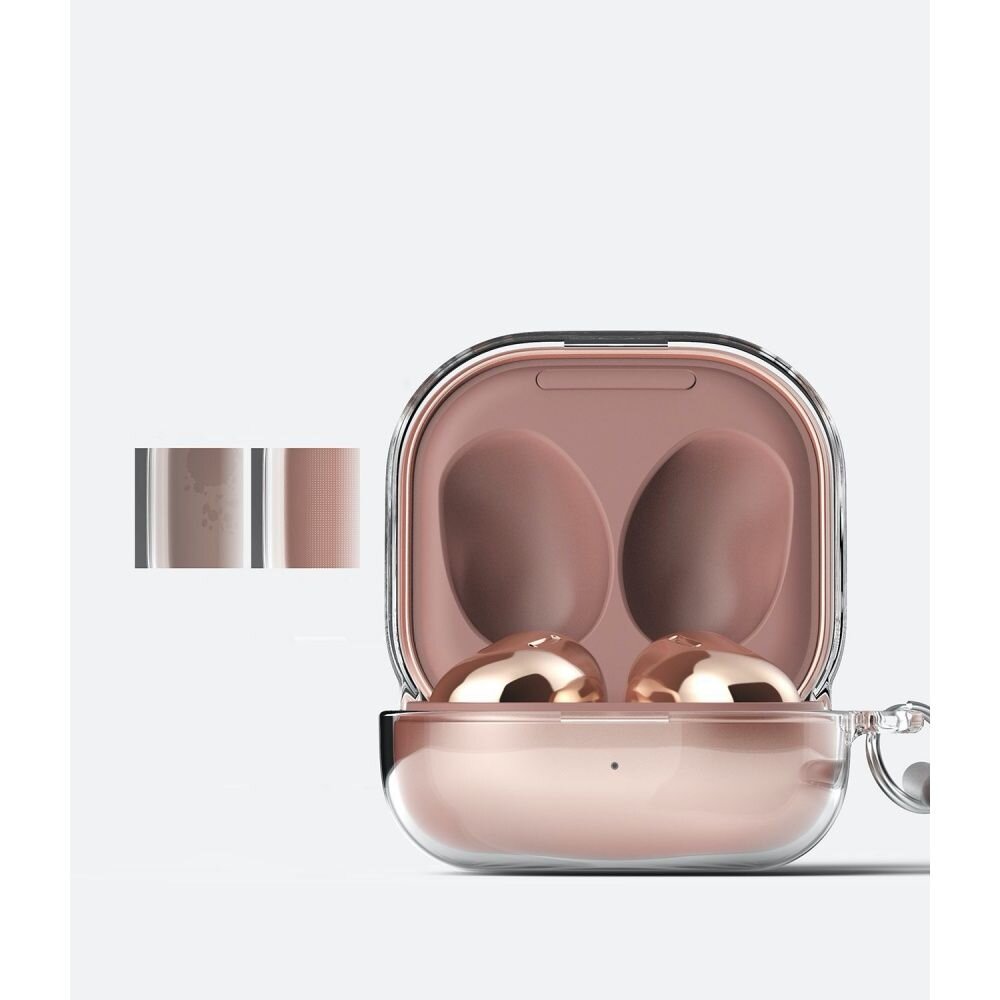 Akcija! Dėklas skirtas Samsung Galaxy Buds Live - Ringke Hinge Case - permatomas  5