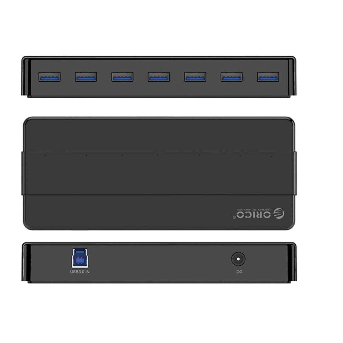 USB šakotuvas Hub Orico H7928-U3-V1 7x USB-A 3.0 – juodas 2 USB šakotuvas Hub Orico H7928-U3-V1 7x USB-A 3.0 – juodas 2