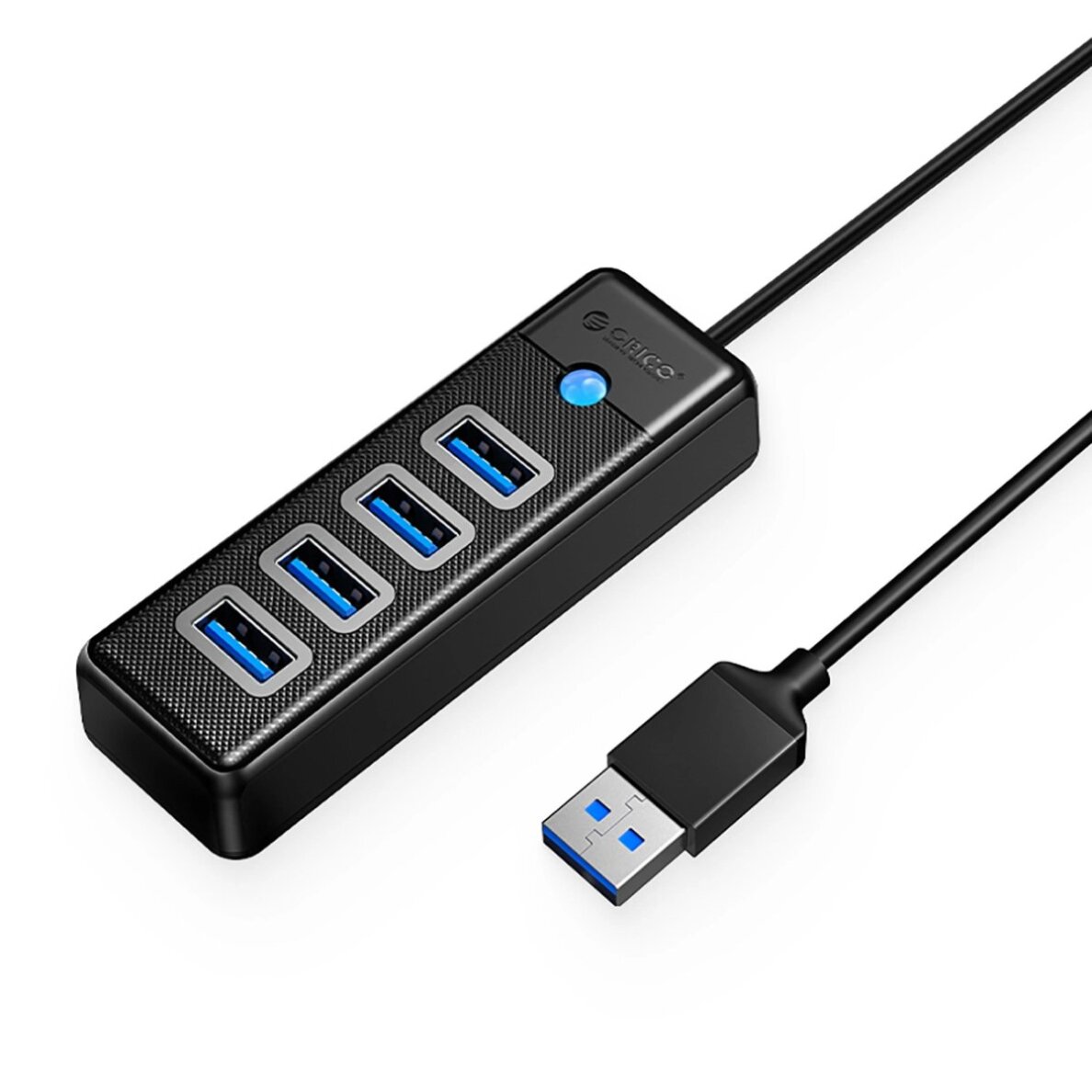 USB šakotuvas Hub Orico PW4U-U3 USB-A / 4x USB-A 3.0 – juodas USB šakotuvas Hub Orico PW4U-U3 USB-A / 4x USB-A 3.0 – juodas