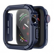 [Užsakomoji prekė] Dėklas skirtas Apple Watch 7 / 8 / 9 (41mm) + Folie - Lito Watch Armor 360 - Mėlynas
