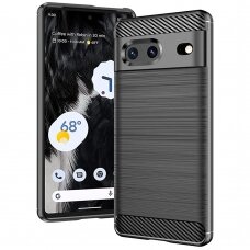 [Užsakomoji prekė] Dėklas skirtas Google Pixel 7 - Techsuit Carbon Silicone - Juodas PXG099