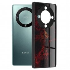 [Užsakomoji prekė] Telefono dėklas Honor Magic5 Lite - Techsuit Glaze Series - Raudonas Nebula