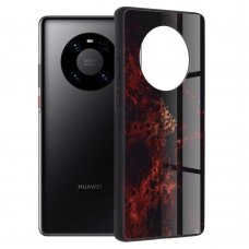 [Užsakomoji prekė] Dėklas skirtas Huawei Mate 40 Pro - Techsuit Glaze Series - Raudonas Nebula