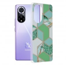 [Užsakomoji prekė] Dėklas skirtas Huawei nova 9 / Honor 50 - Techsuit Marble Series - Žalias Hex HOZ299