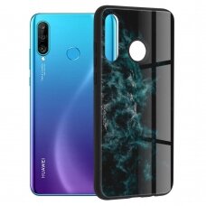 [Užsakomoji prekė] Dėklas skirtas Huawei P30 lite / P30 lite New Edition - Techsuit Glaze Series - Mėlynas Nebula