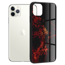 [Užsakomoji prekė] Dėklas skirtas iPhone 11 Pro Max - Techsuit Glaze Series - Raudonas Nebula HOK592
