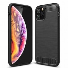 [Užsakomoji prekė] Dėklas skirtas iPhone 11 Pro - Techsuit Carbon Silicone - Juodas UTK840